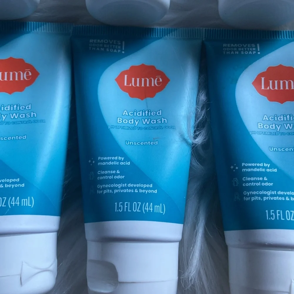 X6 Lume Acidified Body Wash Unscented Travel Size 1.5 fl oz